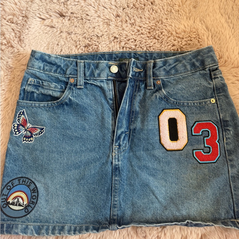 Wild Fable Blue Denim Skirt